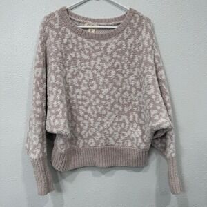 Jessica Simpson Plush Leopard Print Cozy Sweater‎ Women's M